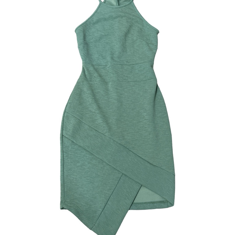 Elegant Green Sleeveless Dress